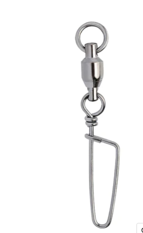Ball Bearing Swivel w/ Solid Ring & Coastlock Snap (10) — Nickel
