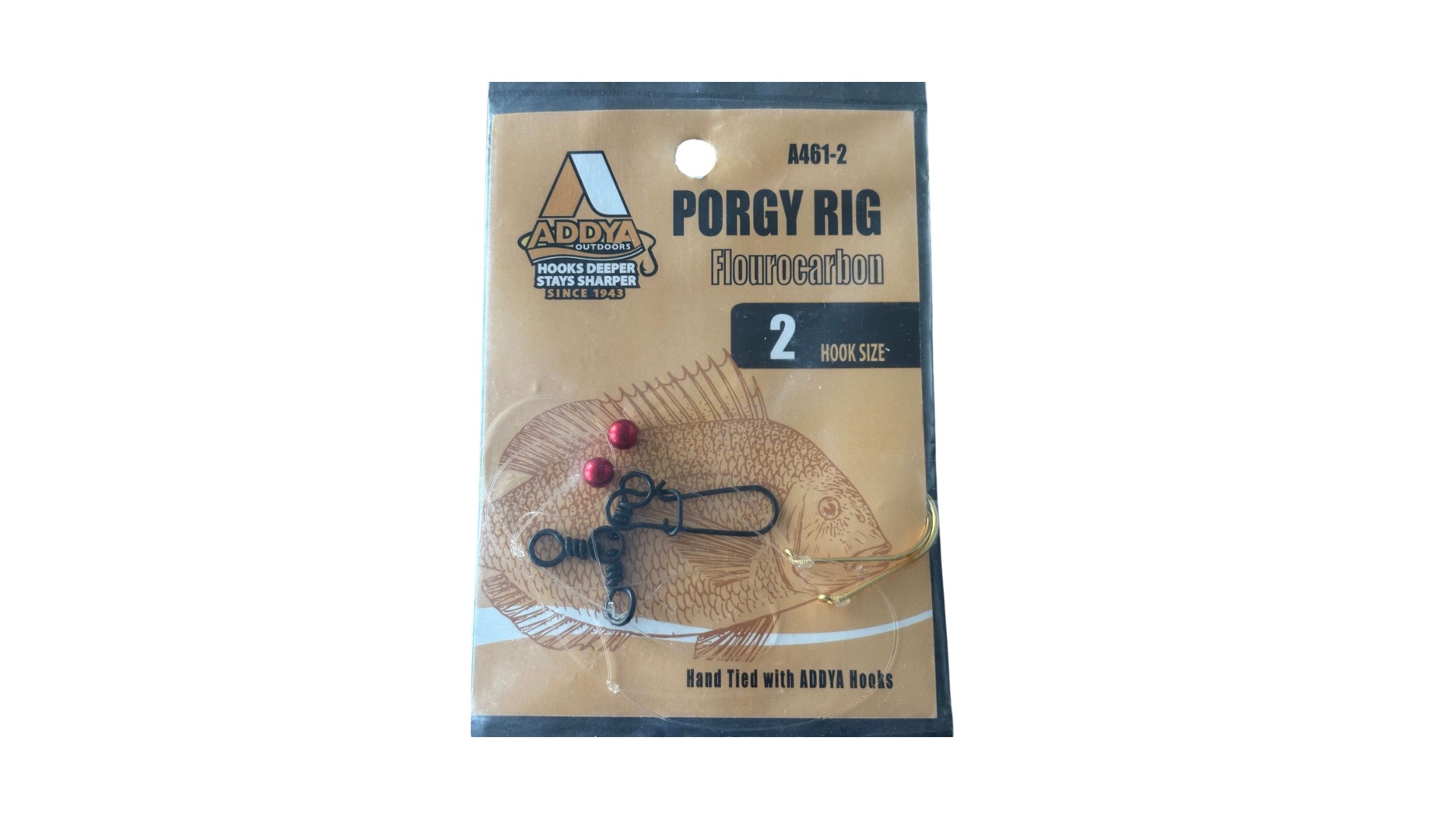 Porgy Rig — Two Gold Baitholders, 3-Way Snap & Swivel (2 ct)