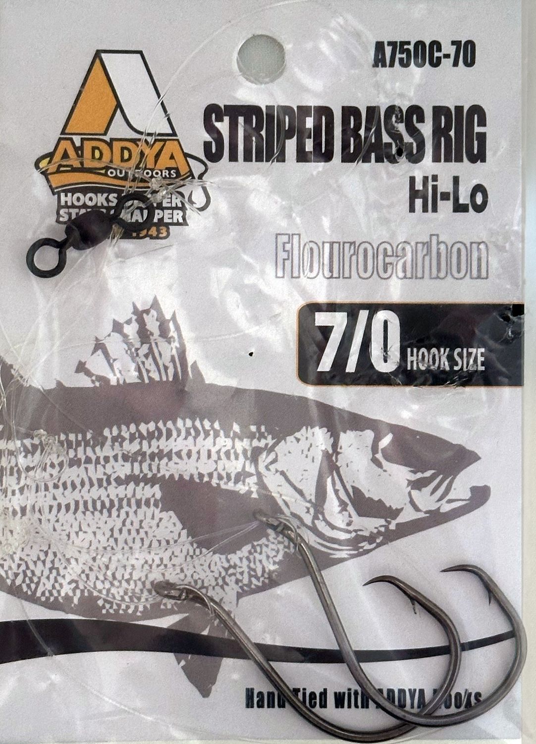 Striped Bass Rig — Inline Octopus Hook, 50 lb Fluoro (1 ct)